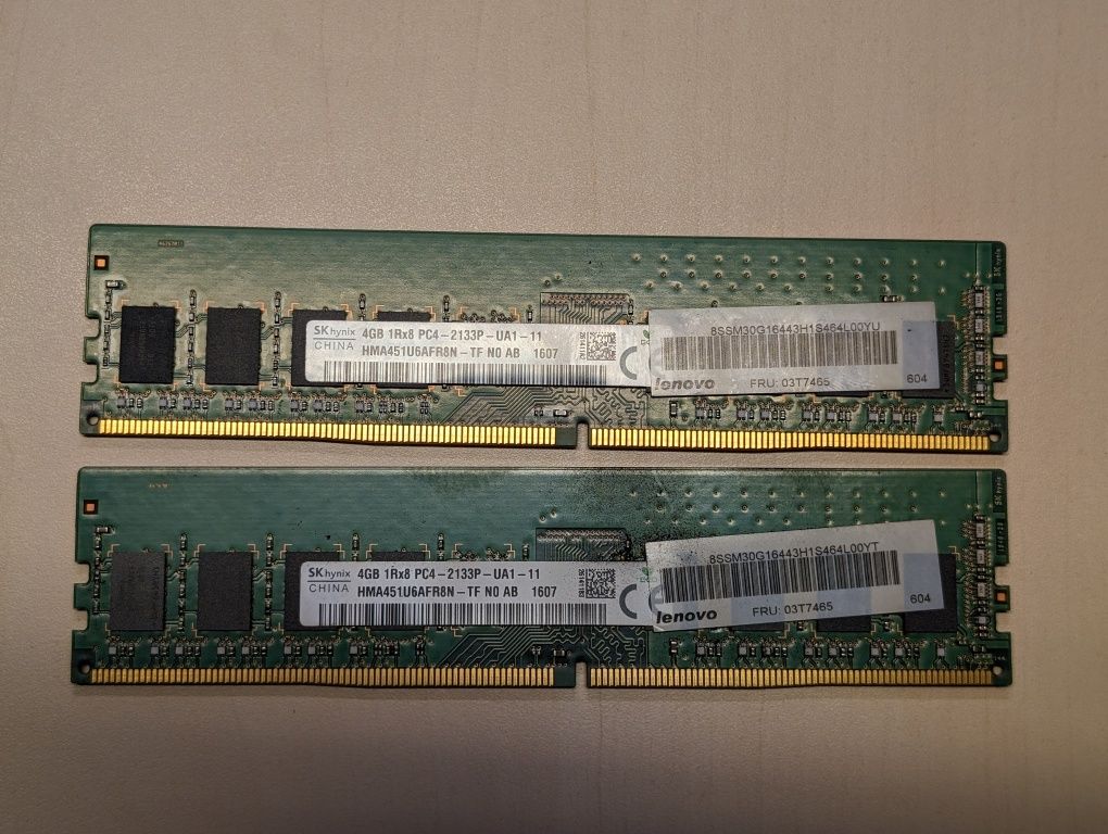 8GB Pamięć RAM DDR4 SK Hynix 1Rx8 PC4 2133p 2x4GB