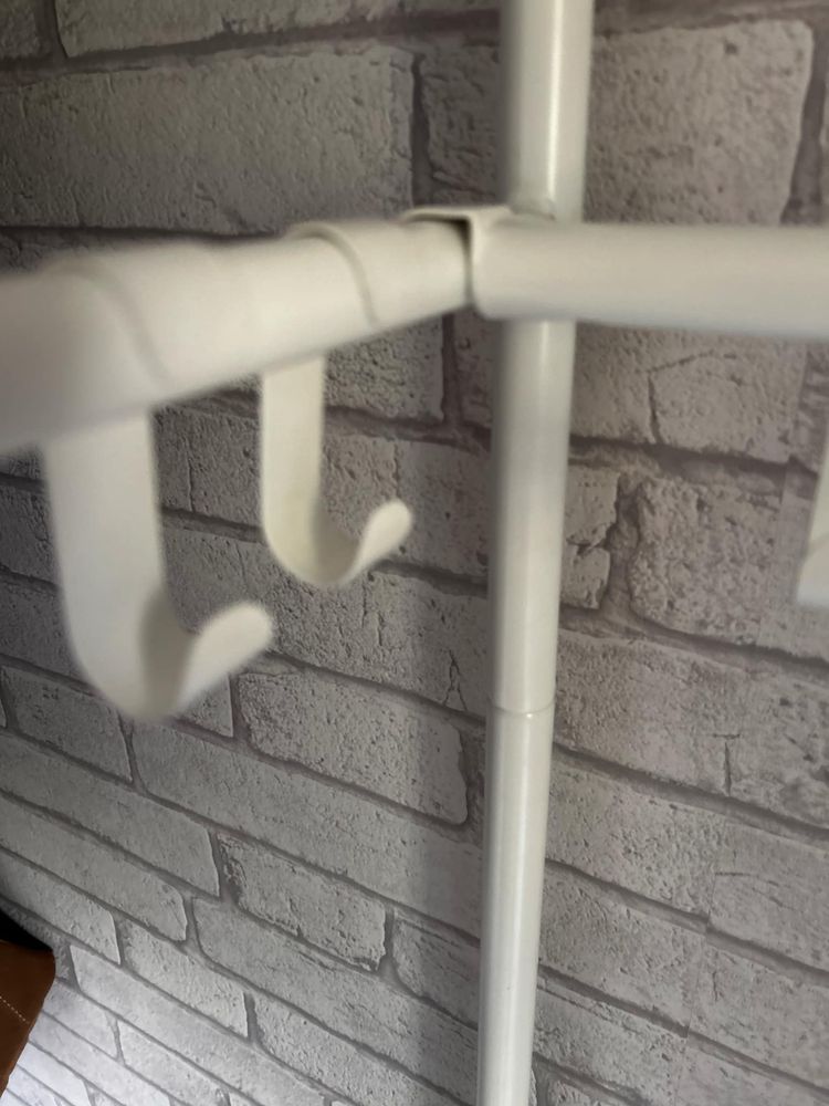 Wieszak ikea biały z półką na buty