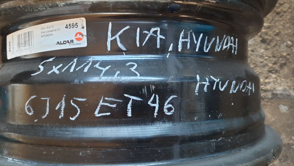 Felgi stalowe 5x114,3 6J15 ET46 Mazda Hyundai Kia