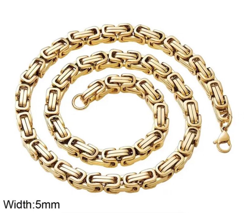 Pozłacany łańcuszek ze stali chirurgicznej