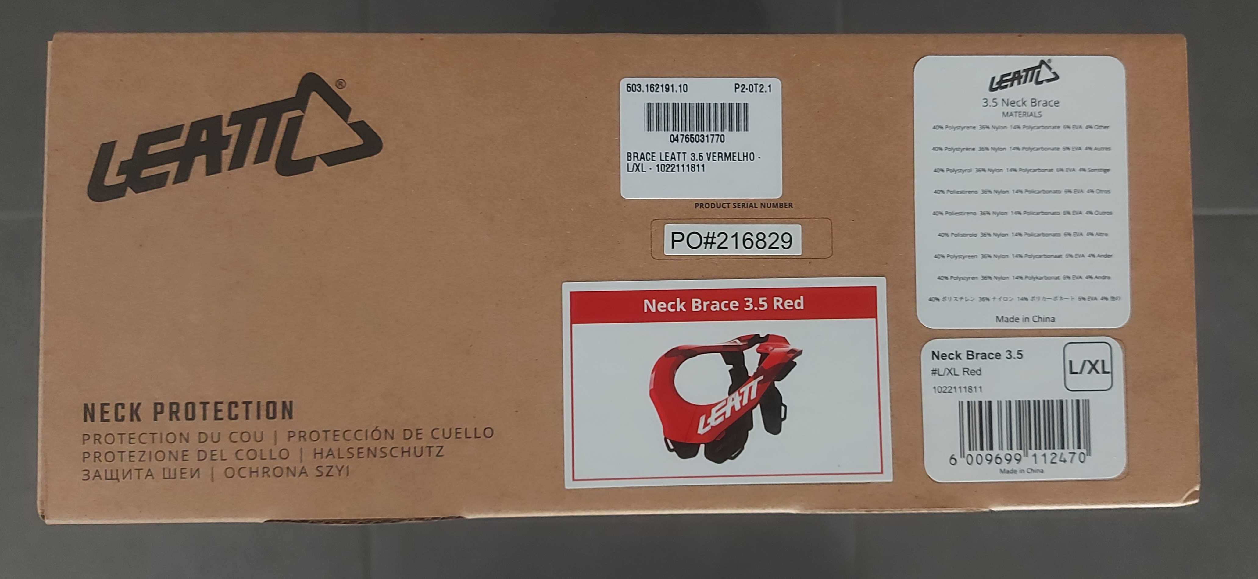 Neck Brace Leatt 3.5 - Vermelho(RED)- L/XL