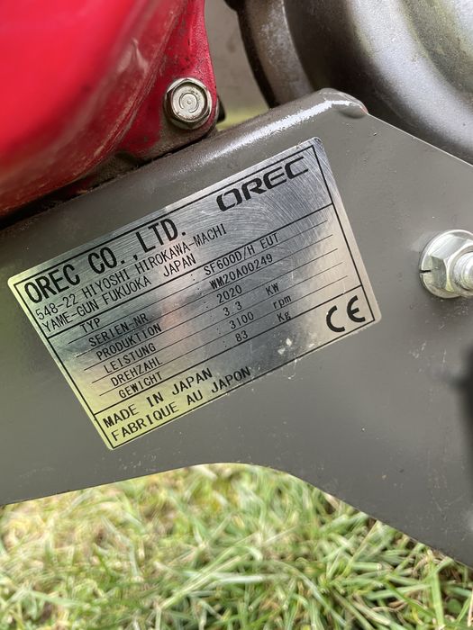 Niezawodna glebogryzarka  OREC HERCULES SF600D 2021r HONDA GX 160