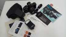 Máquina Fotográfica SLR YASHICA FX-D Quartz f 1:1.9 com Flash e Bolsa