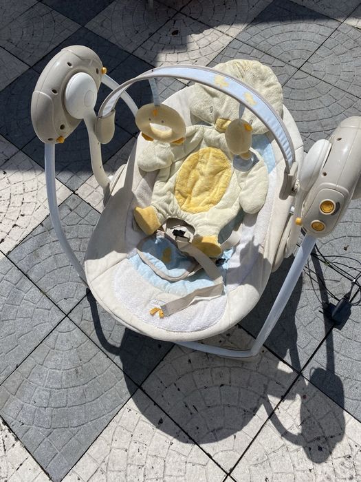 Baloiço Espreguiçadeira de Relaxamento c/ Embalo, Temporizador Música