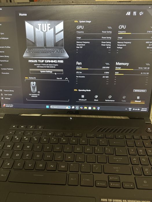Asus Tuf A16 Ryzen 7 7735H 32GB RAM 1.5 SSD