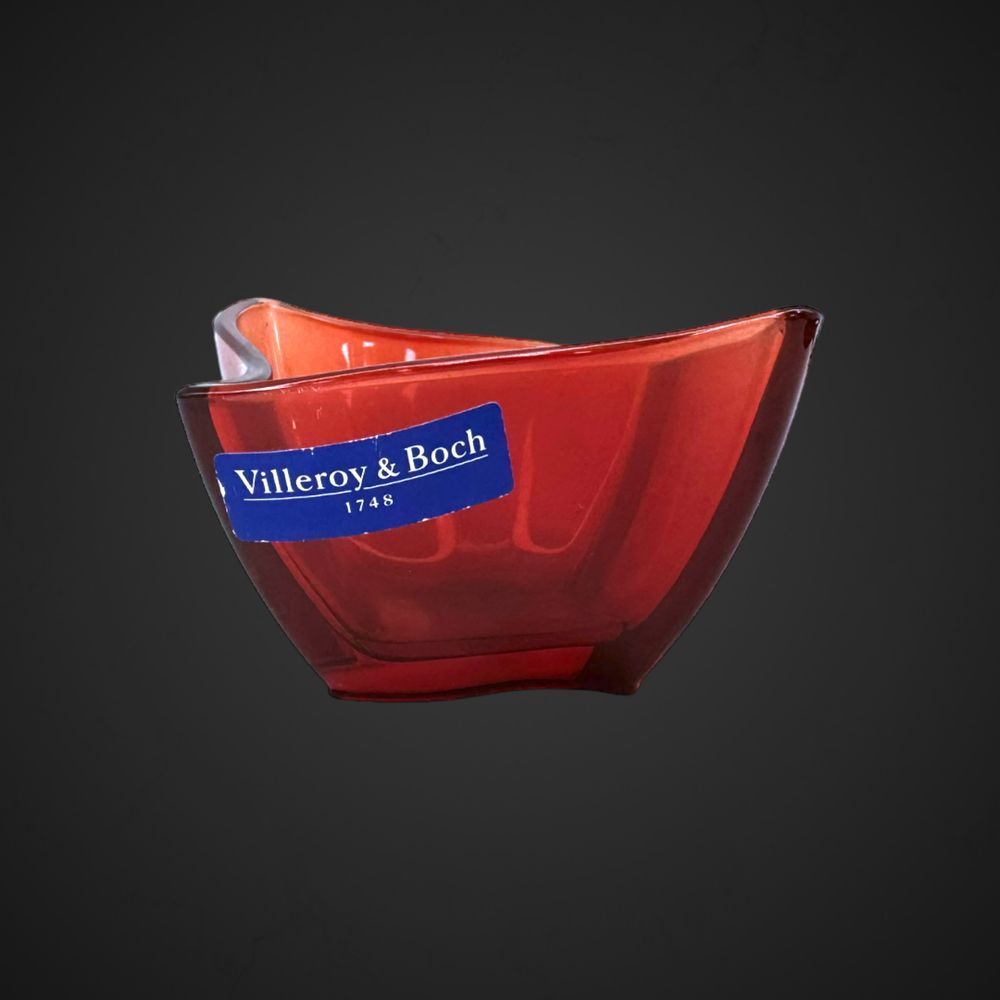 Villeroy & Boch new wave szkkane miseczki + talerzyki czerwony bordo