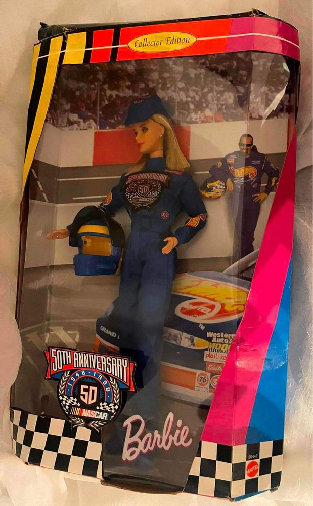 Lalka Barbie z 1998 Mattel Nascar wyścigi rajdowe