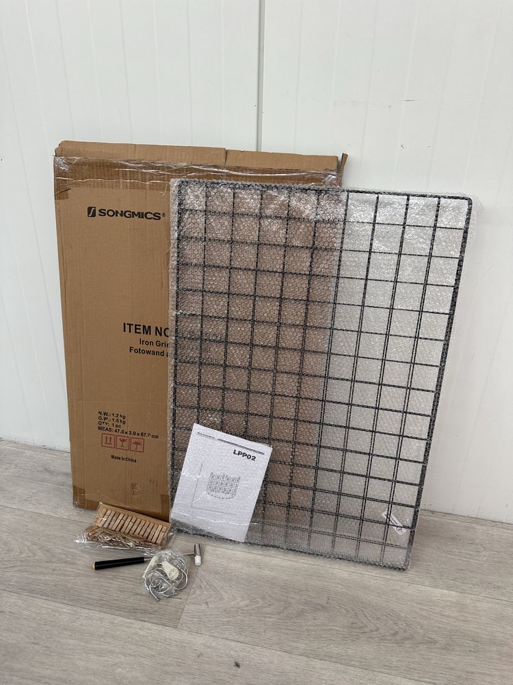Fotościanka SONGMICS zestaw panel siatkowy na zdjęcia (2szt) 90x65cm