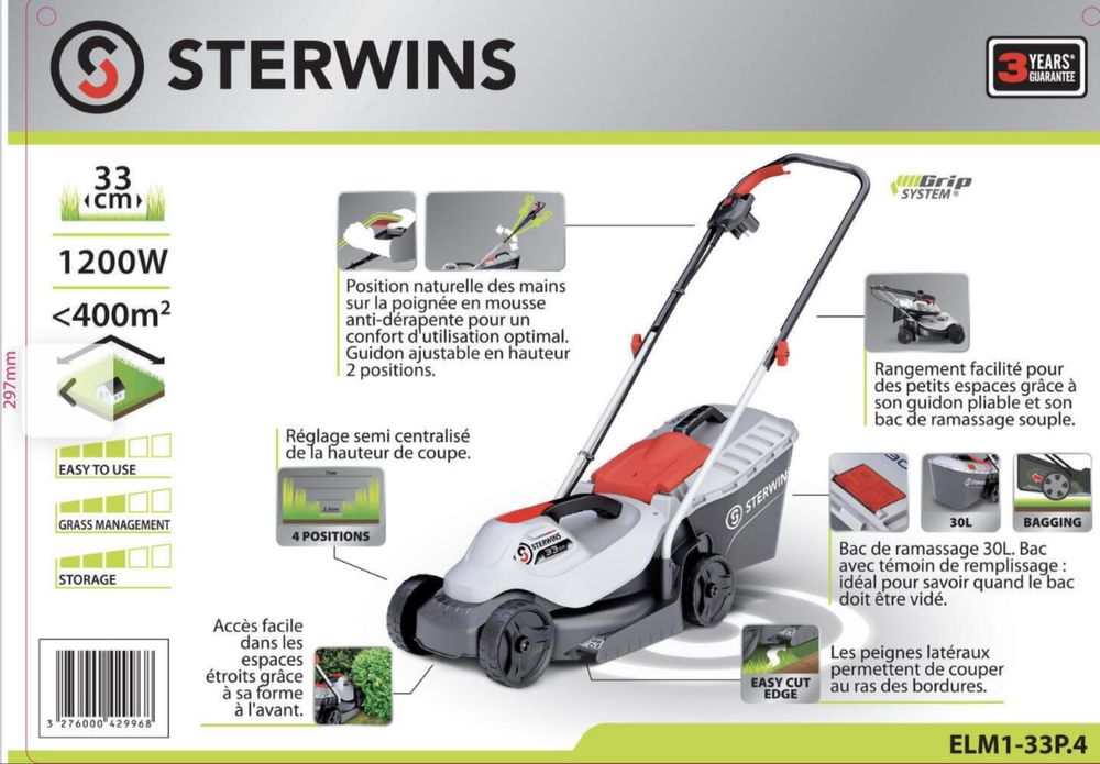 Maquina de cortar a relva Sterwins 1200W