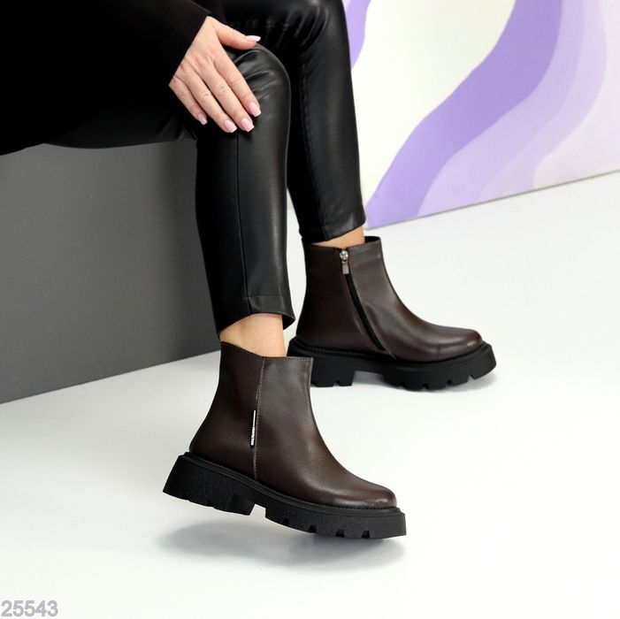 Черевики ботинки жіночі шкіряні на осінь