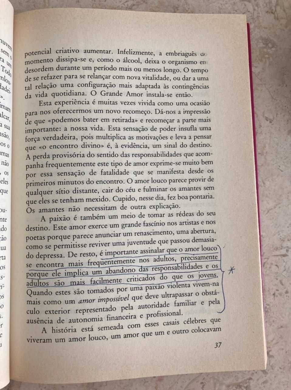 Livro "O Medo do Grande Amor" de Louise Poissant