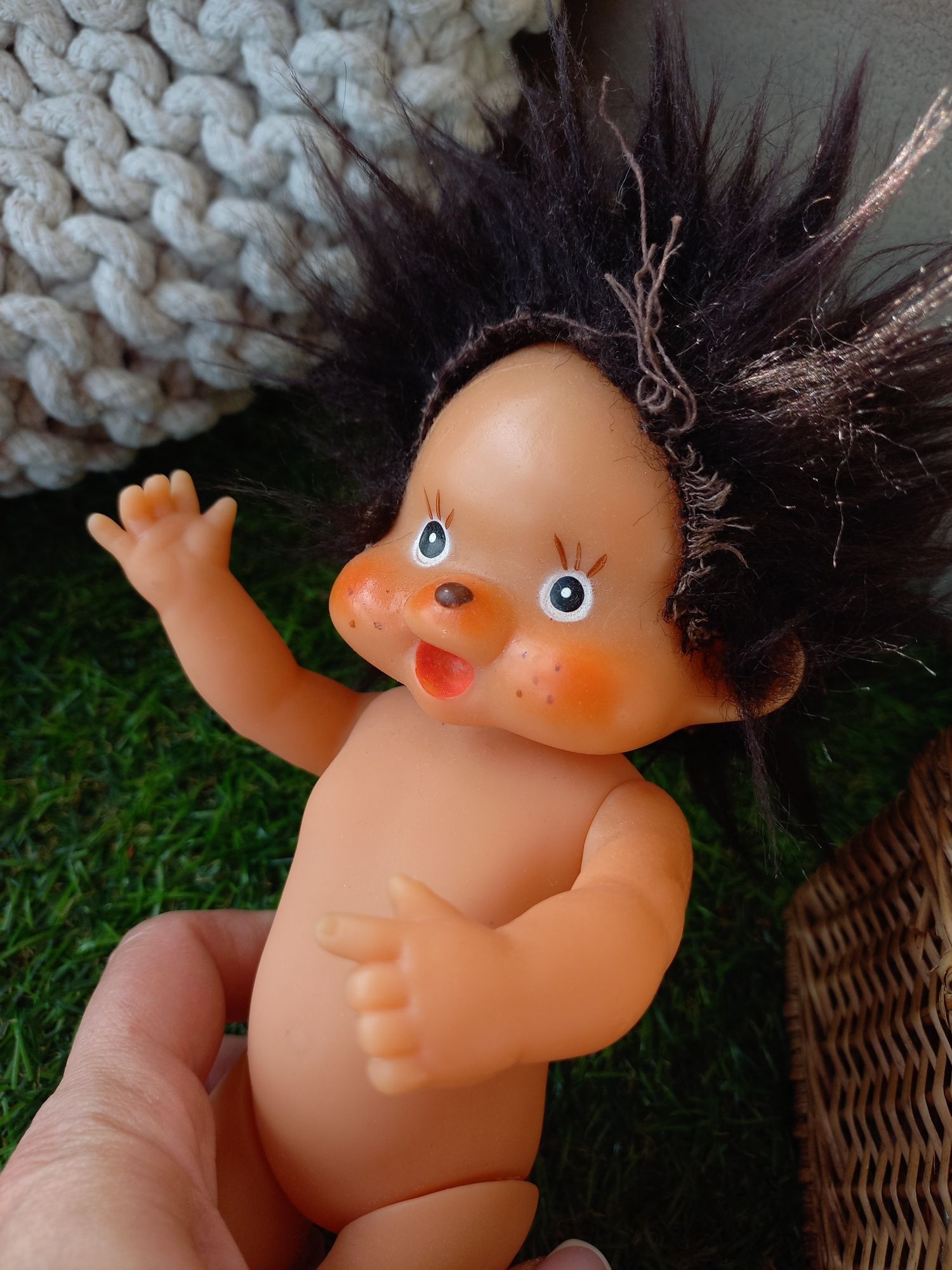 Przedziwna małpka w typie monchhichi vintage zsrr