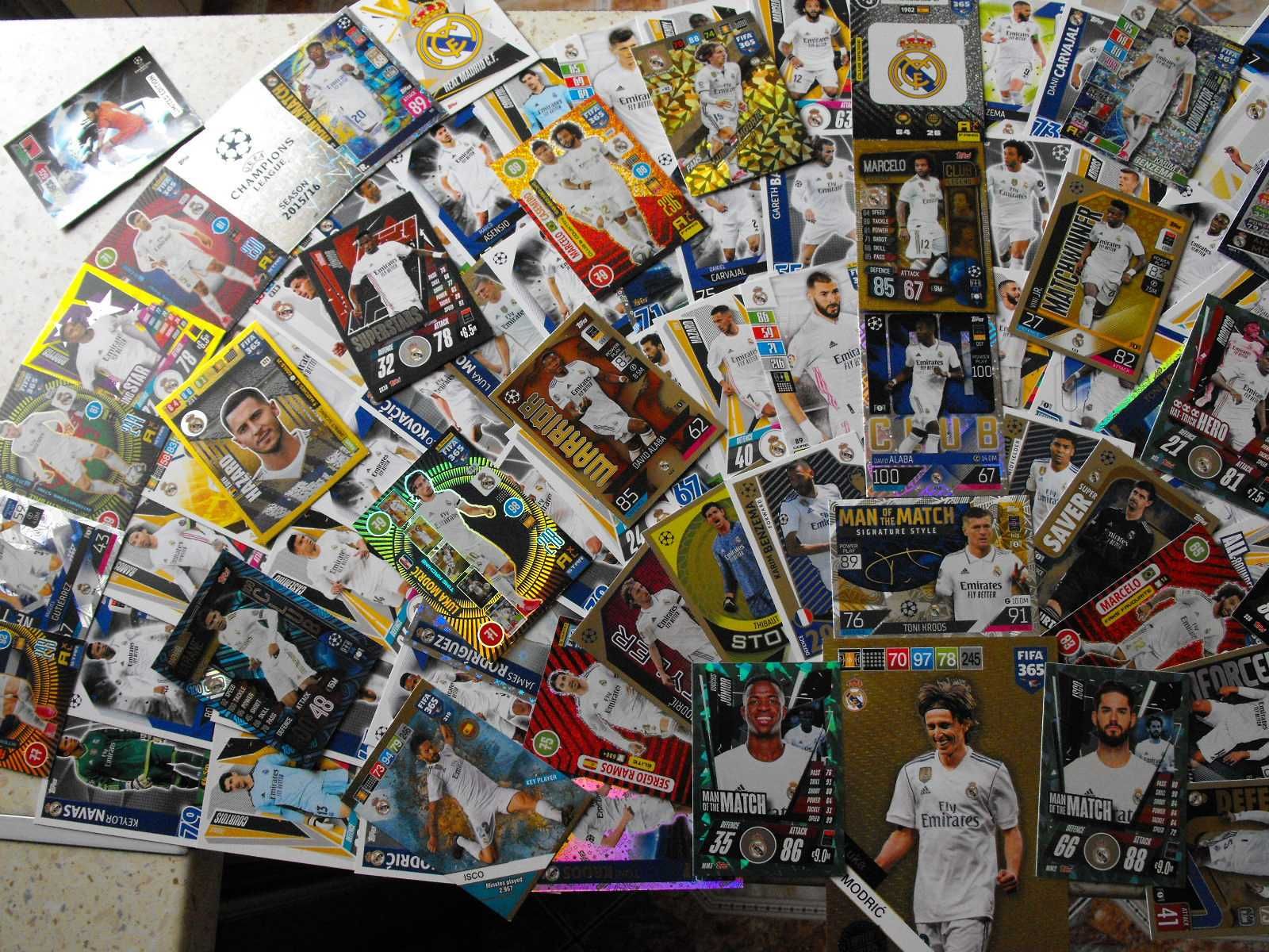 Kolekcja 110 kart piłkarskich REAL MADRYT, zestaw kart, POLECAM