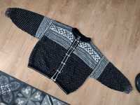 Vintage retro sweter męski rozpinany kardigan