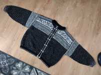 Vintage retro sweter męski rozpinany kardigan