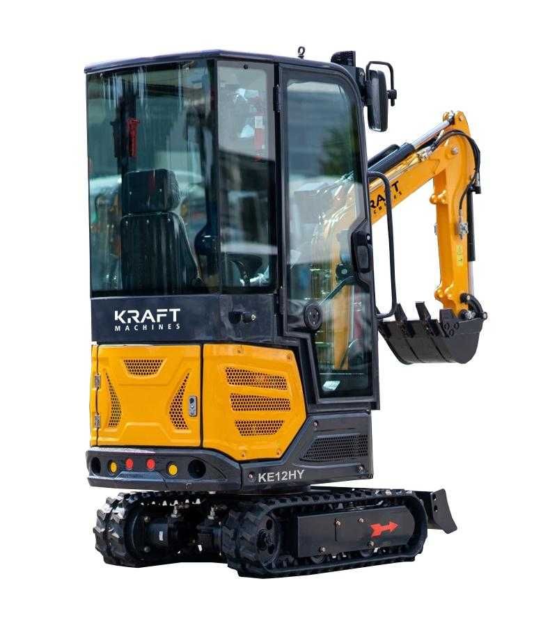 Koparka, Minikoparka KRAFT KE12HY 1200kg Yanmar Kubota NOWA Joysticki