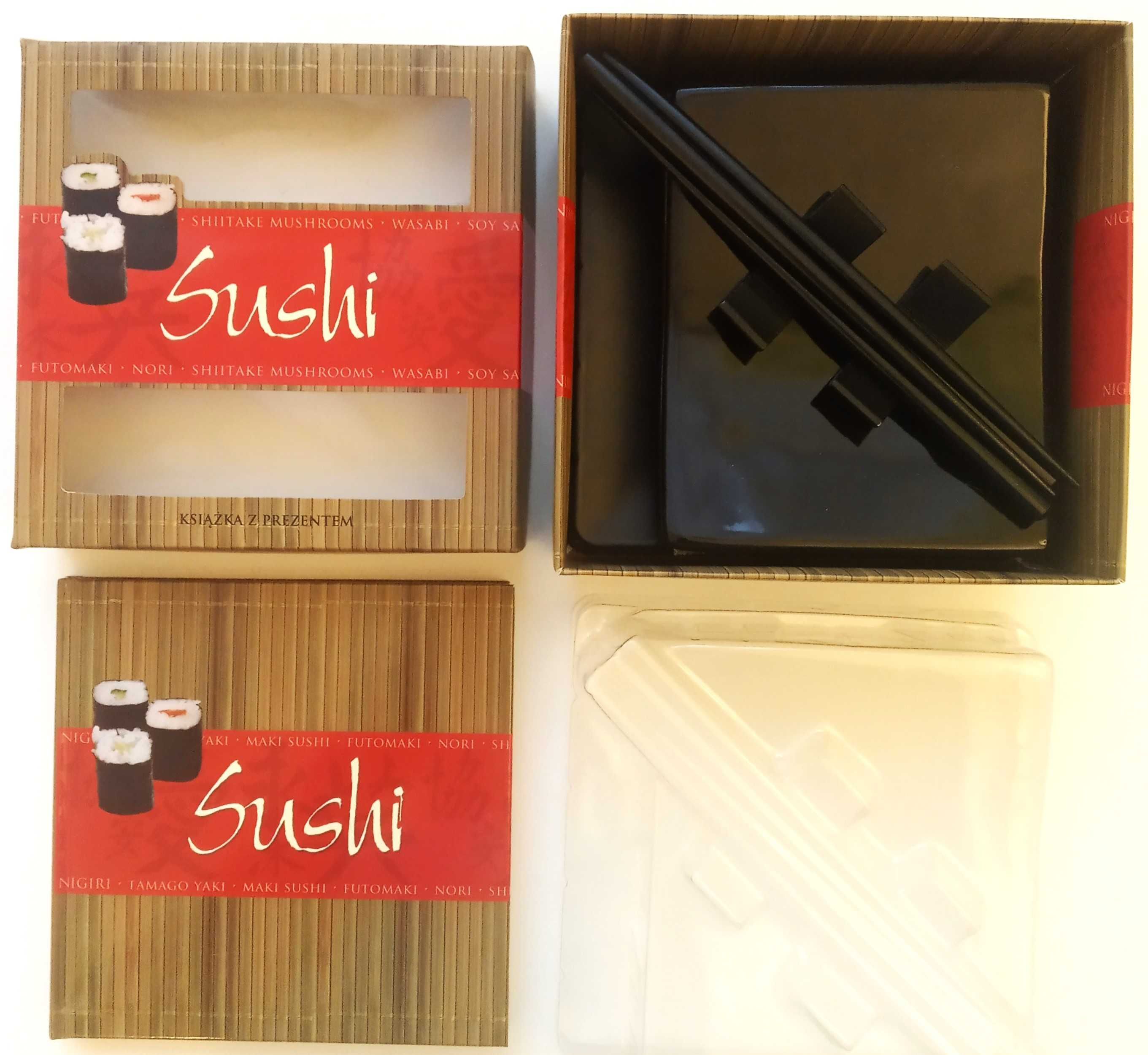 Sushi Książka kucharska + Zestaw do jedzenia sushi dla 2 osób