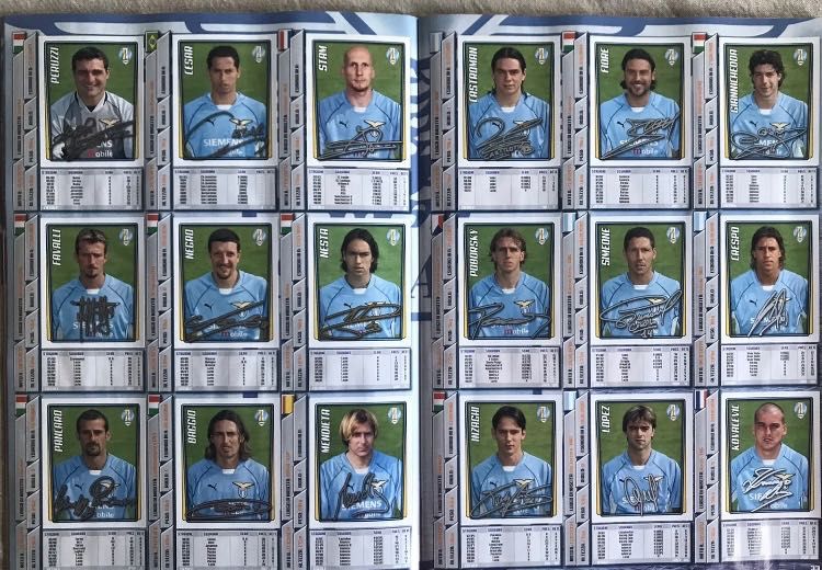 Calcio Merlin 2002 Autografata чемпионат Италии Calcio.Panini