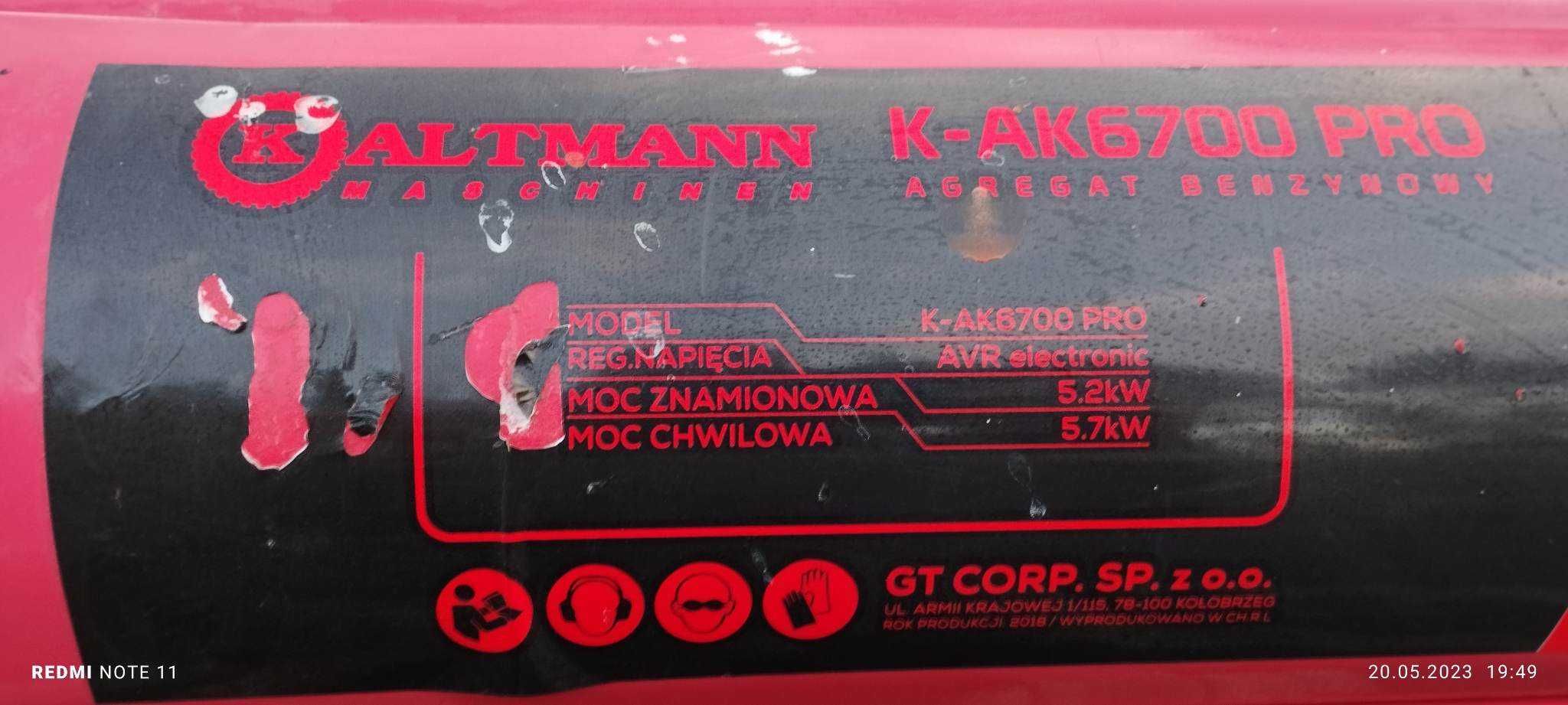 Agregar prądotwórczy KALTMAN K-AK6700 PRO