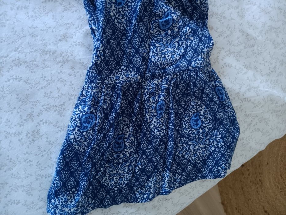 Blusa/tunica Lanidor M
Varios tons de azul e branco
Manga a 3/4 nais l