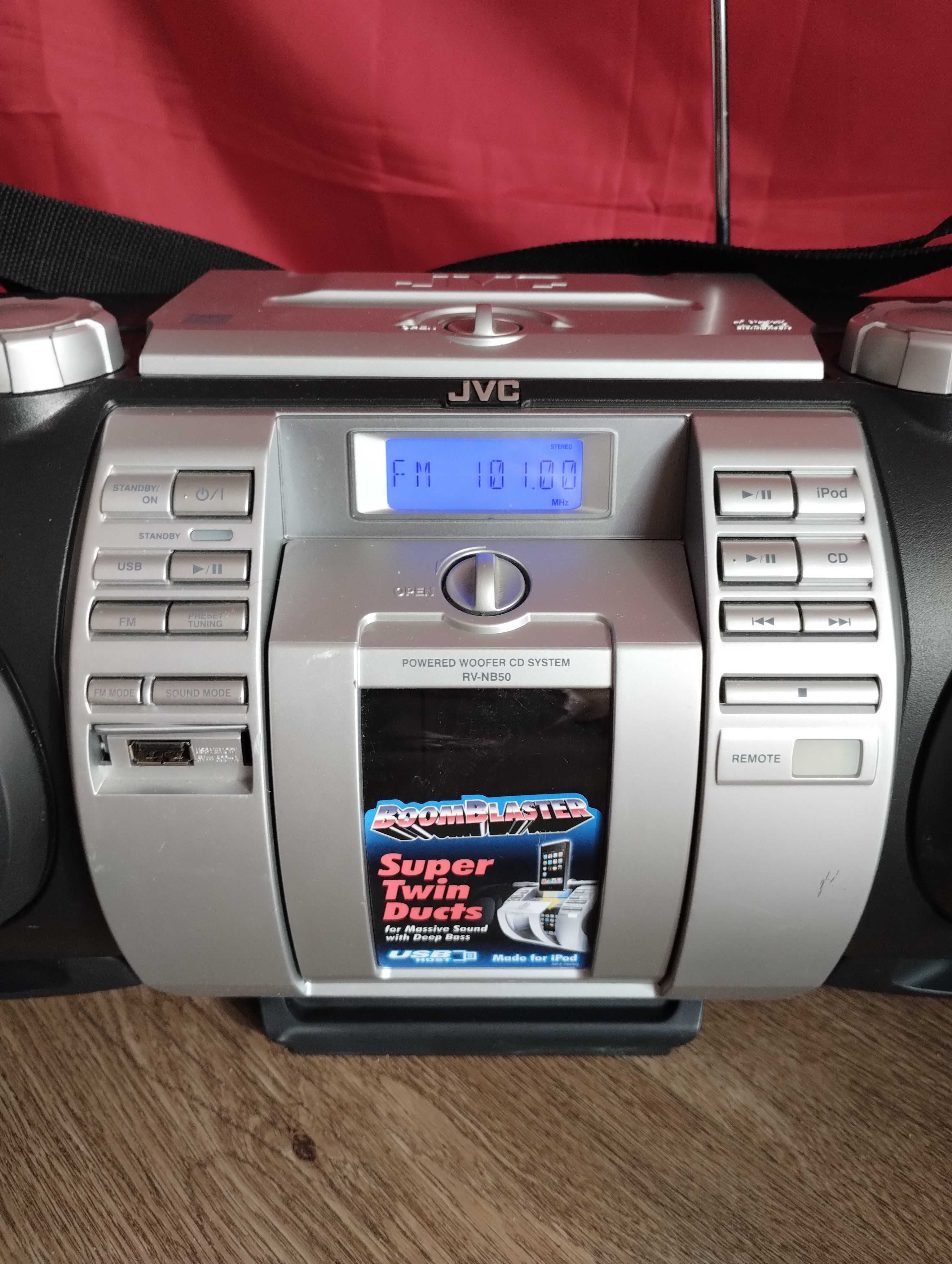 Мощный Бумбластер BoomBlaster JVC ( USB / тюнер / iPod / ЮСБ )