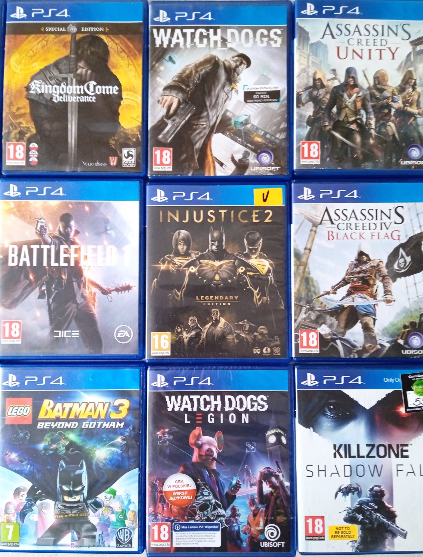 Gry PS4 – 30 zł/sztuka –Lego , , God of War,Assassin’, FIFA23