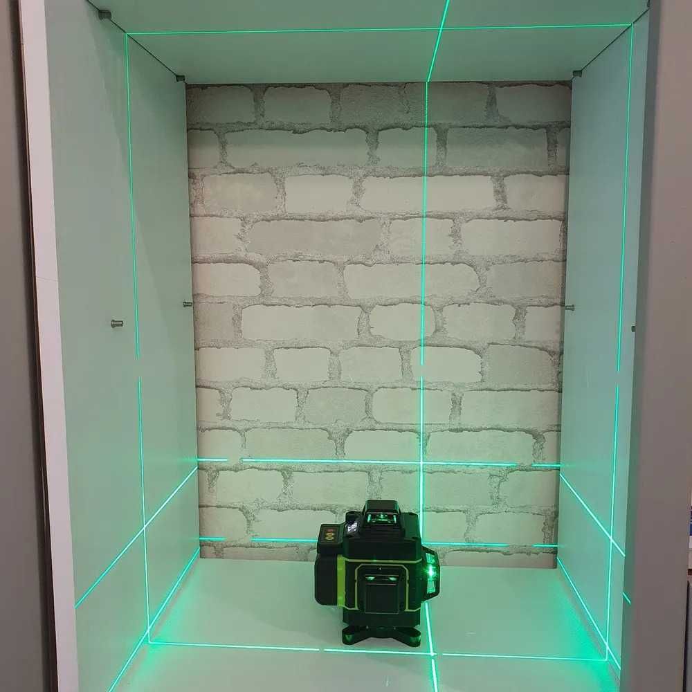 Laser krzyżowy zielony samopoziomujący 4x 360 16 lini 4D HILDA