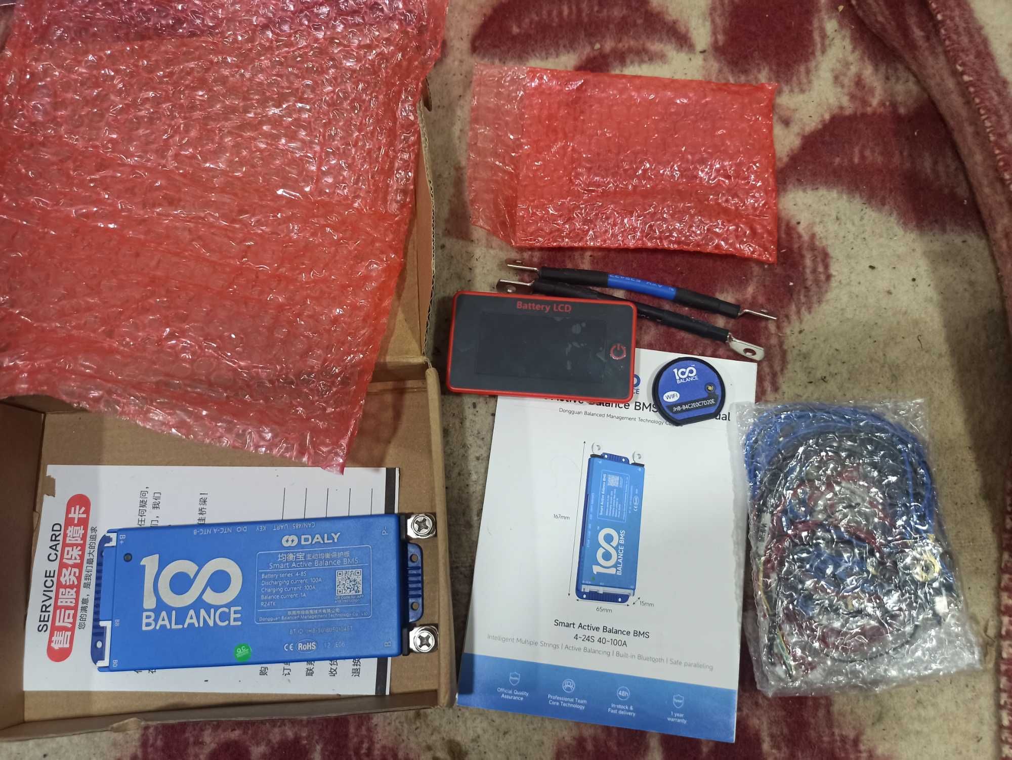 100 Balance(Daly) Smart BMS with BT WiFi 4S-8S 100A/1A balancing