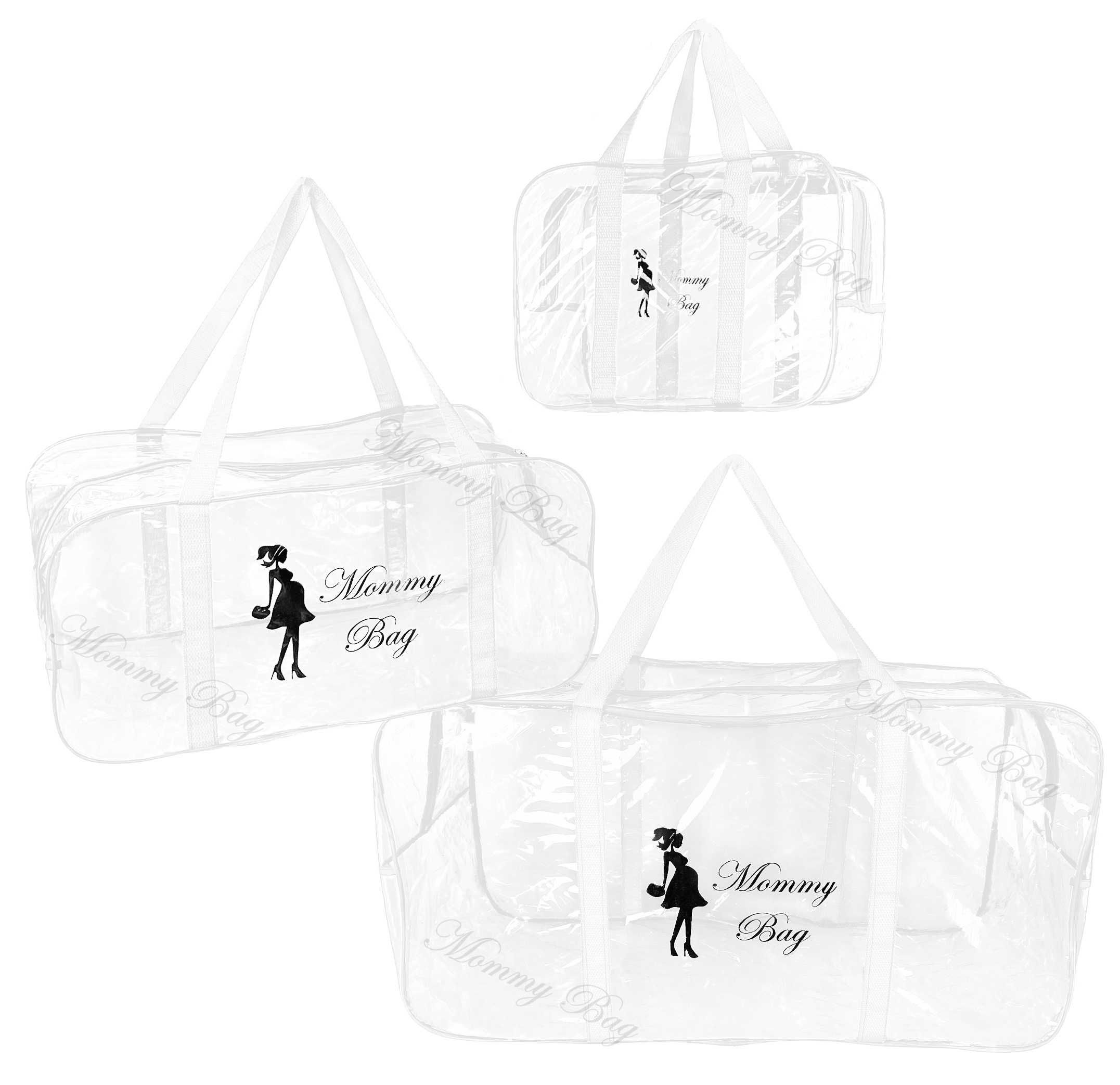 Набір із прозорих сумок у пологовий будинок Mommy Bag (S, L, XL)