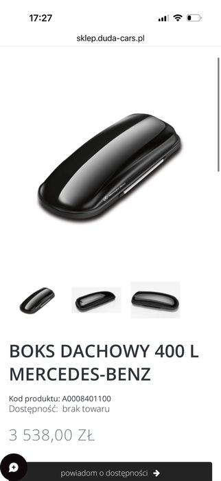 Box dachowy mercedes