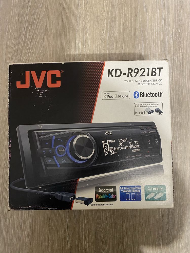 Автомагнітола JVC KD-R921BT 1din в гарному стані