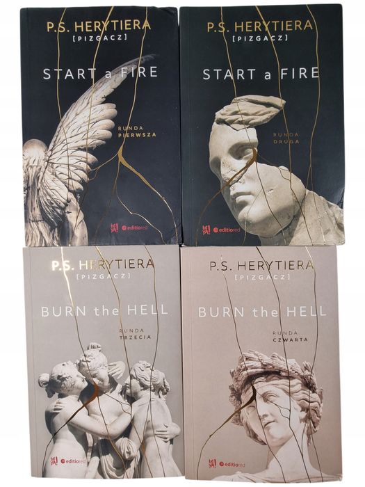 Trylogia Hell Start a Fire 4 książki Barlińska P.S. Herytiera