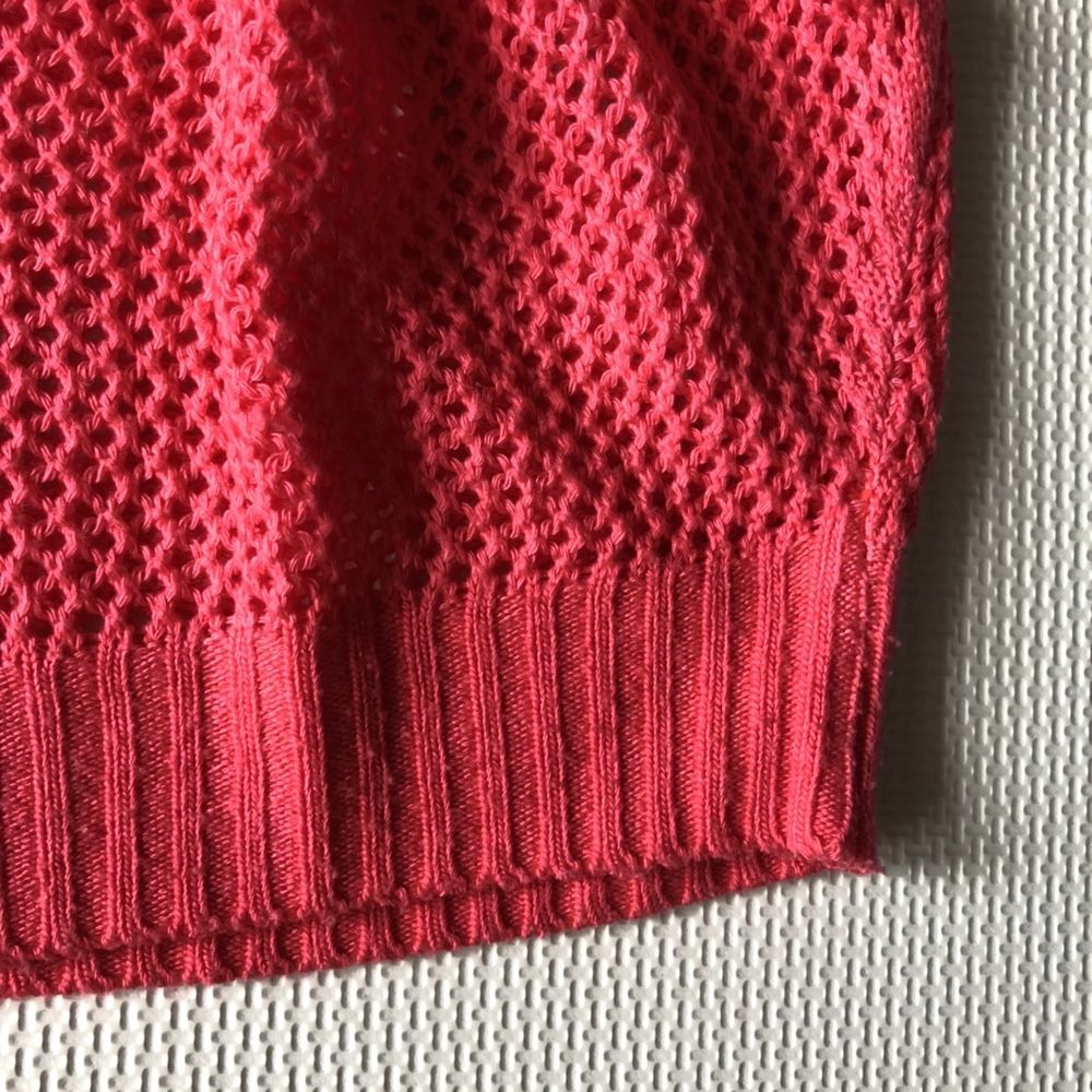 Ażurowy sweter różowy S/M