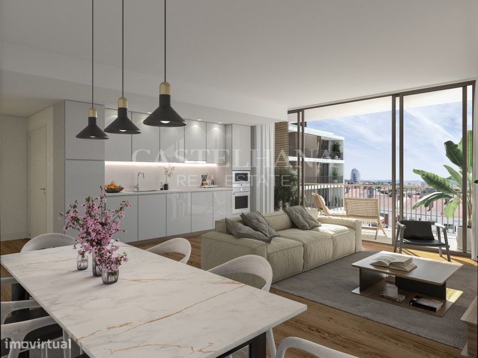 Apartamento T3 com varanda em novo empreendimento em Carnaxide