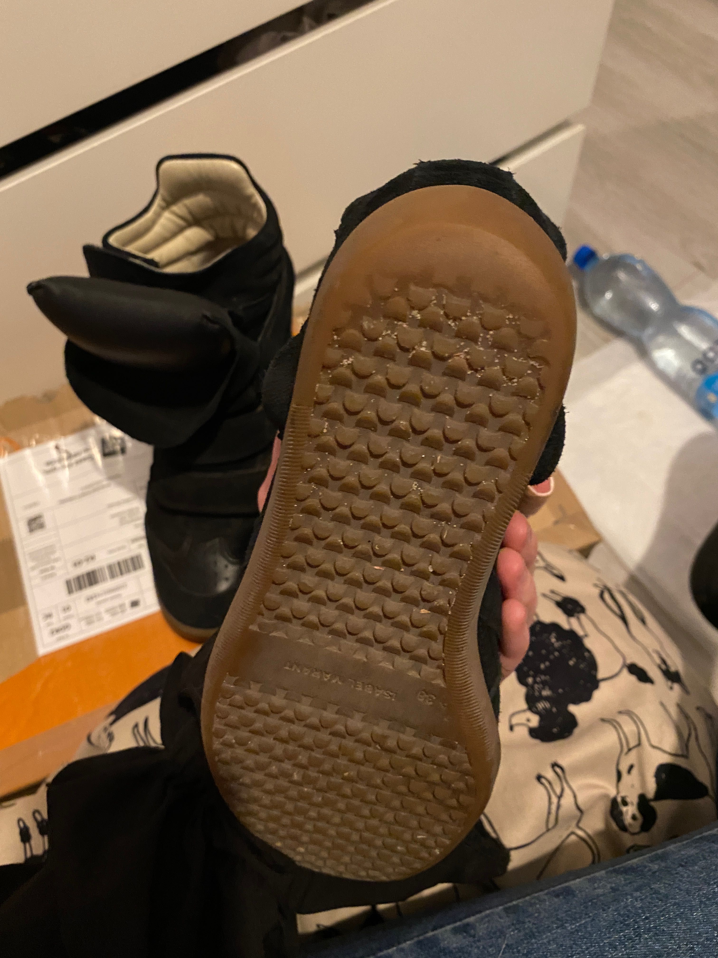 Isabel marant czarne buty Sneakers 38 Koturn ukryty vintage lata