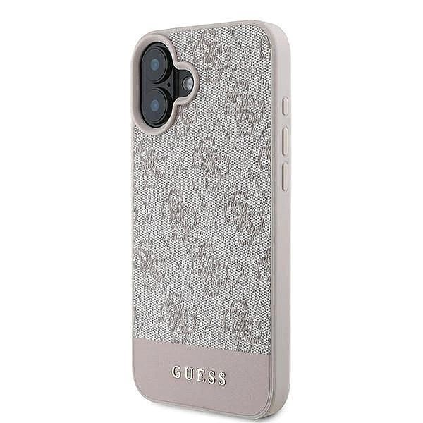 Etui Guess 4G Bottom Stripe na iPhone 16 Plus 6.7" - różowe