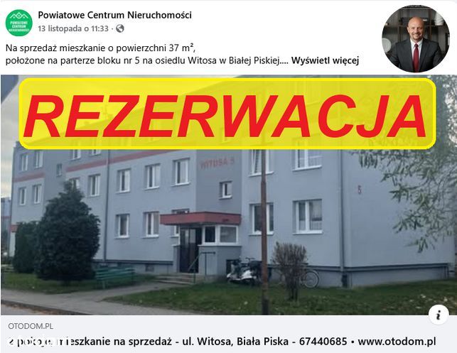 Mieszkanie na sprzedaż Biała Piska