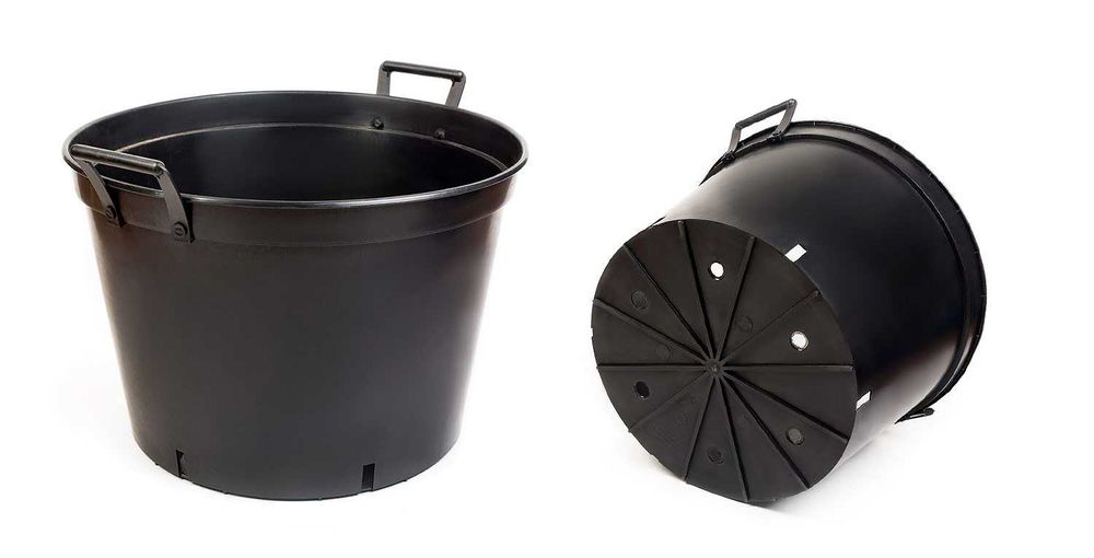 Doniczki produkcyjne 65 L z uchwytami zanitowanymi na stałe 54cm