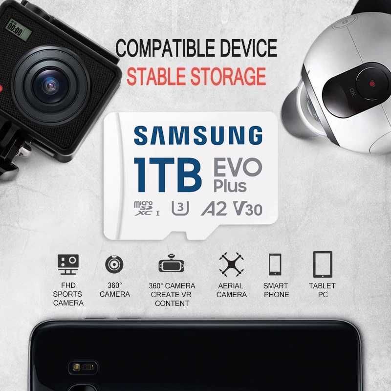 Карта пам'яті Samsung EVO Plus 1TB microSDXC UHS-I U3 V30 A2 4K