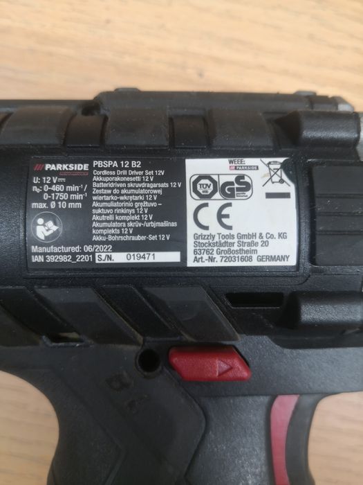 Wkrętarka parkside performance 12v pbspa 12 b2