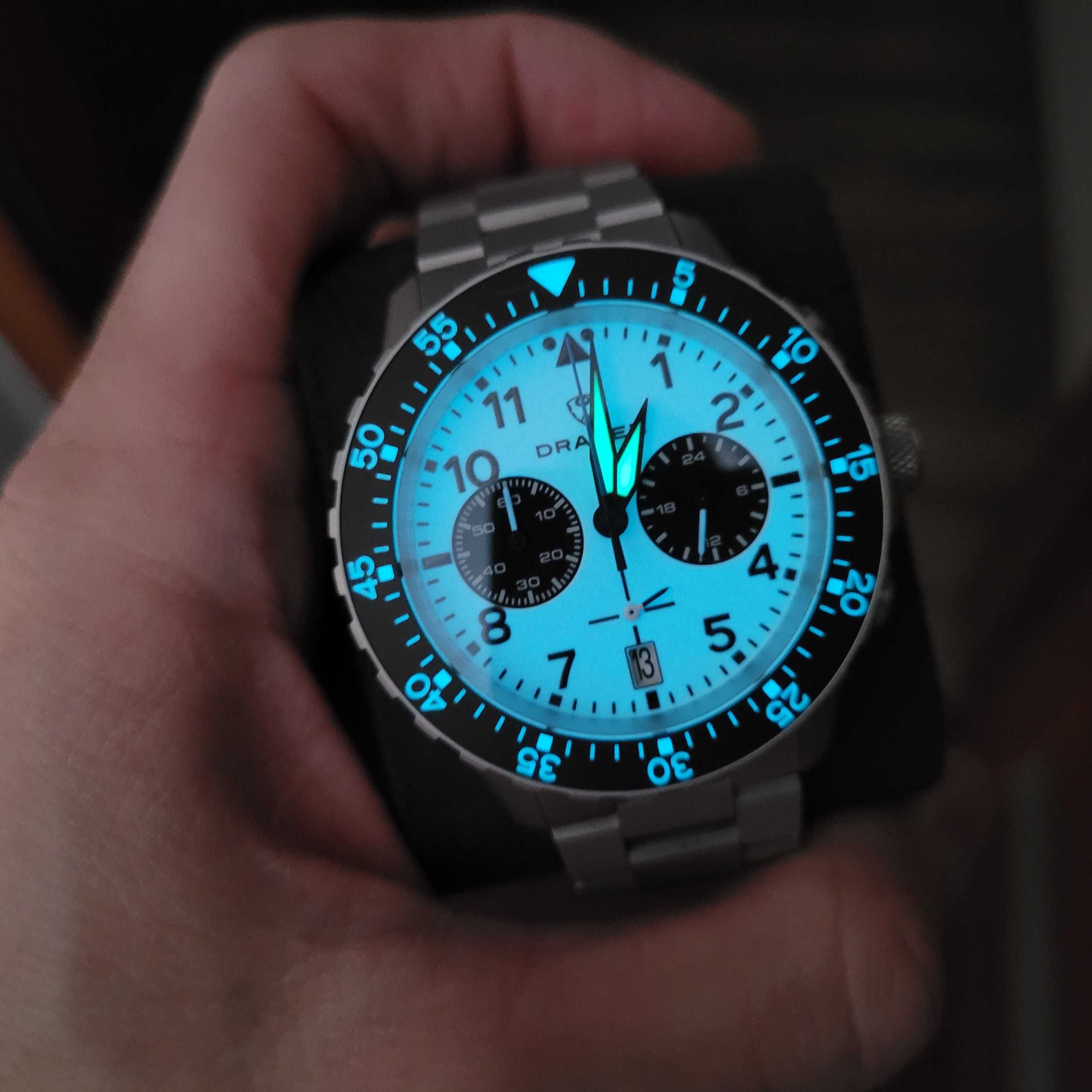 Draken Kruger Panda | mechanizm Seiko VK63 | zegarek