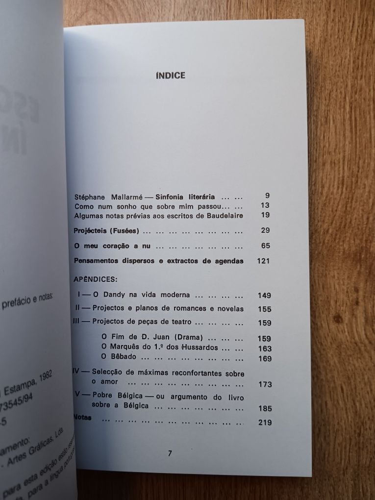 Charles Baudelaire, Escritos Íntimos