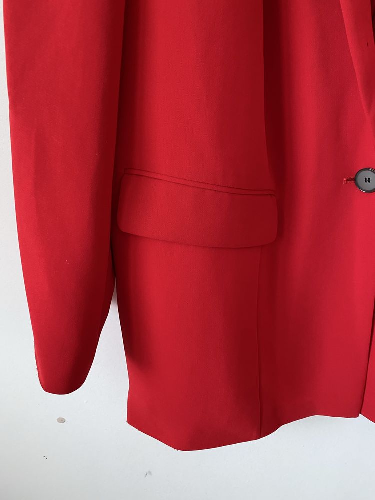 Samoon czerwona marynarka plus size oversize