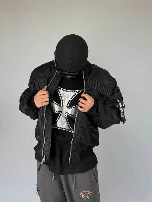 Бомбер Vetements Alpha Industries Black Racing Вomber Jаcket куртка S