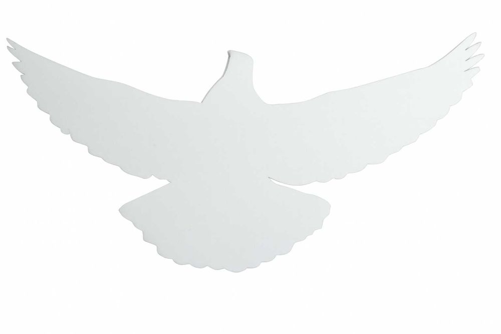 Gołębica styropianowa z napisem Przyjdź Duchu Święty