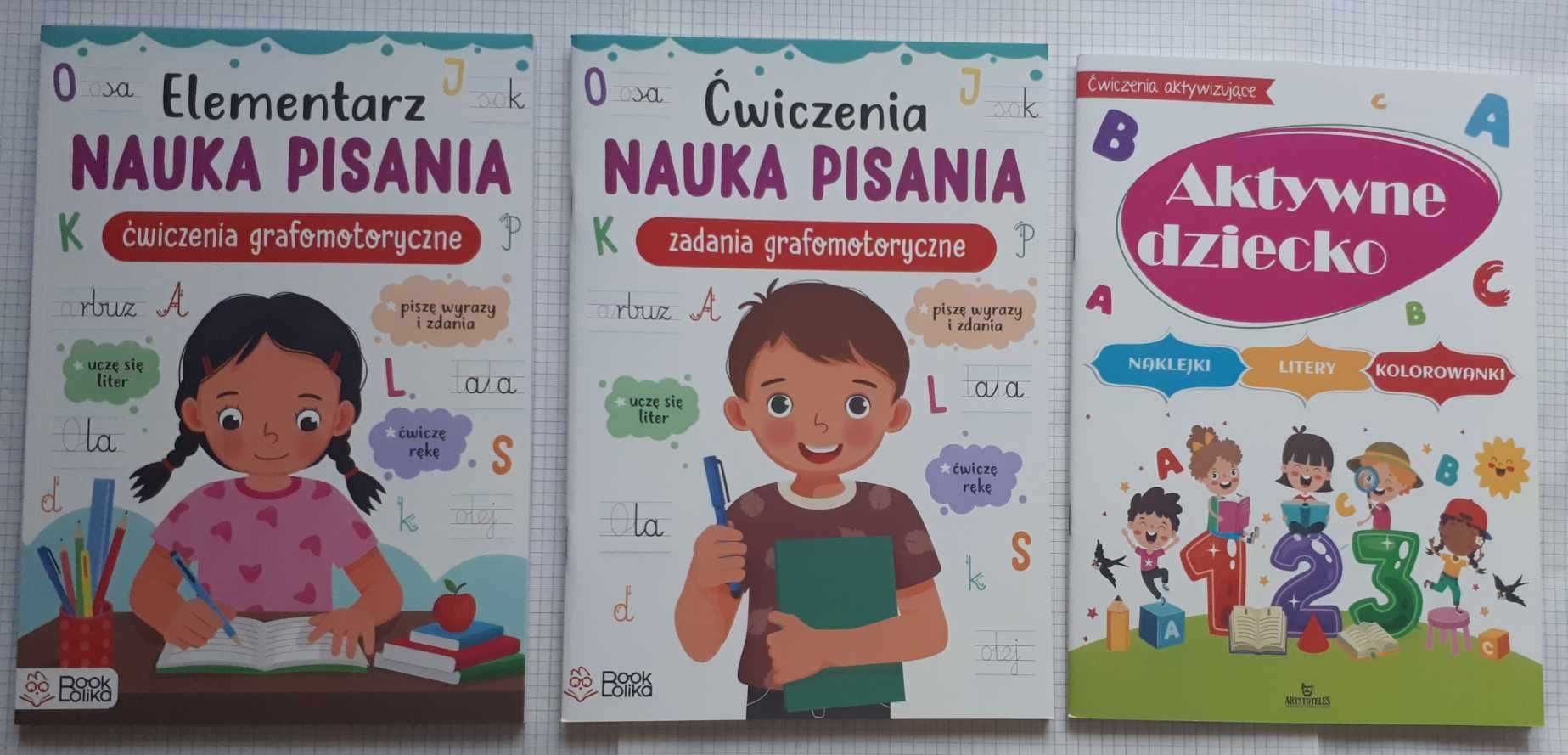 Zestaw do nauki pisania. Elementarz+ćwiczenia+Aktywne dziecko. OKAZJA