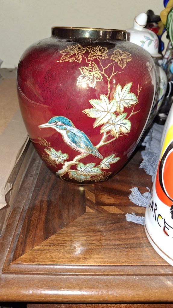 Pote decorativo inglês crown devon motivo oriental