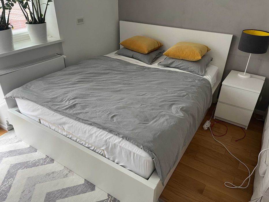 Łóżko z pojemnikiem, białe, 160x200 cm MALM ikea
