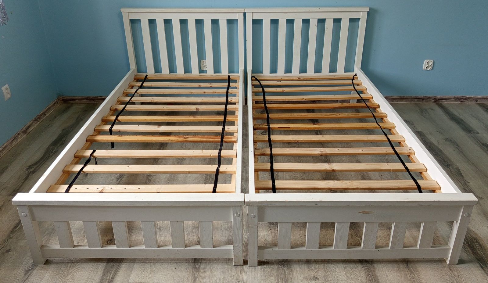 2x łóżko białe 90x200