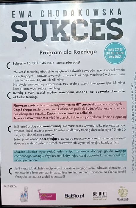 Płyta DVD SUKCES Ewa Chodakowska